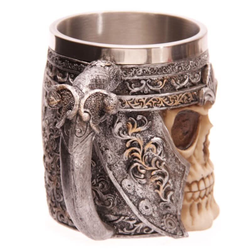 Decorative Skull Warrior Tankard SK163
