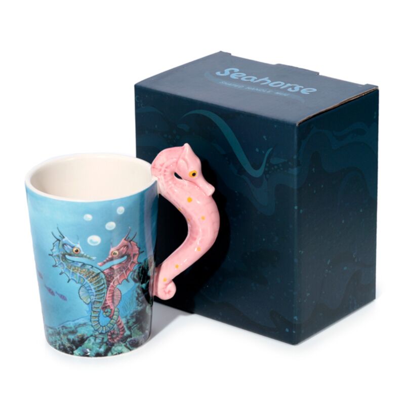 Lisa Parker Seahorse Ceramic Shaped Handle Mug SMUG07T