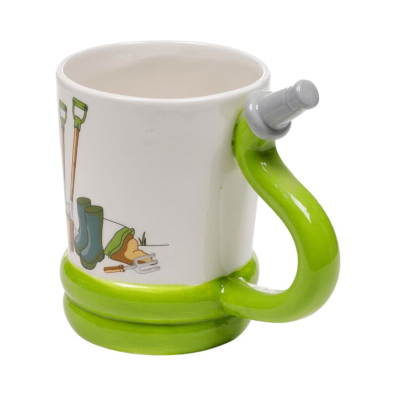 Garden Hose Ceramic Shaped Handle Mug SMUG101