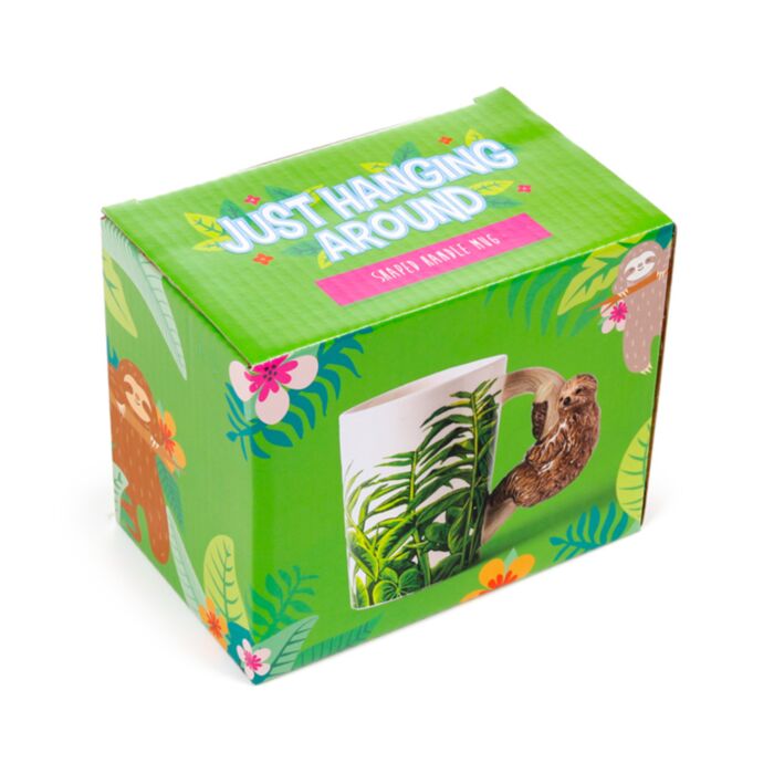 Jungle Explorer Sloth Ceramic Shaped Handle Mug SMUG183
