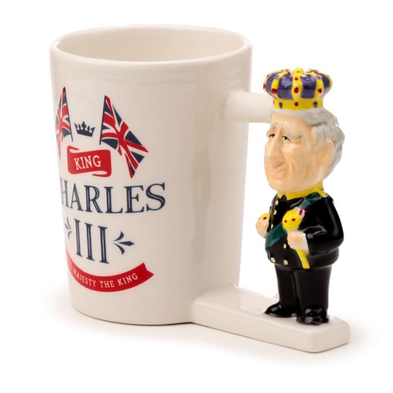 King Charles III Ceramic Shaped Handle Mug SMUG193