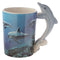 Dolphin Underwater Decal Ceramic Shaped Handle Mug SMUG20