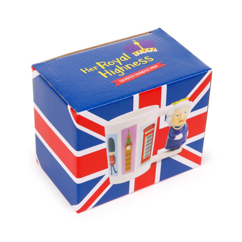 London Souvenir Queen Ceramic Shaped Handle Mug SMUG323