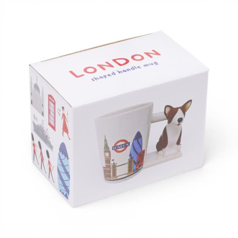 London Souvenir Corgi Ceramic Shaped Handle Mug SMUG412