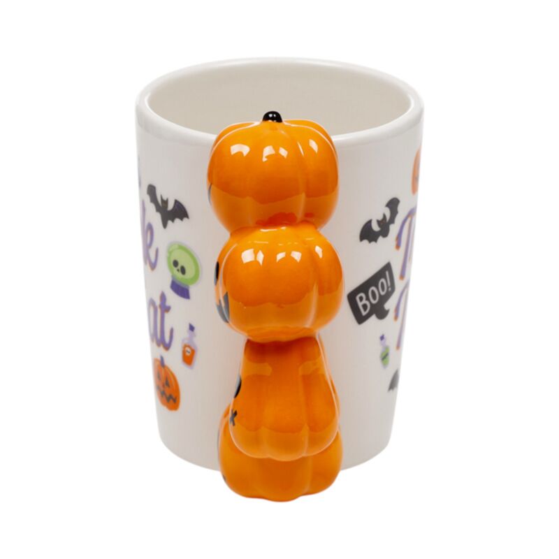 Spooky Trick or Treat Pumpkins Shaped Handle Mug SMUG505