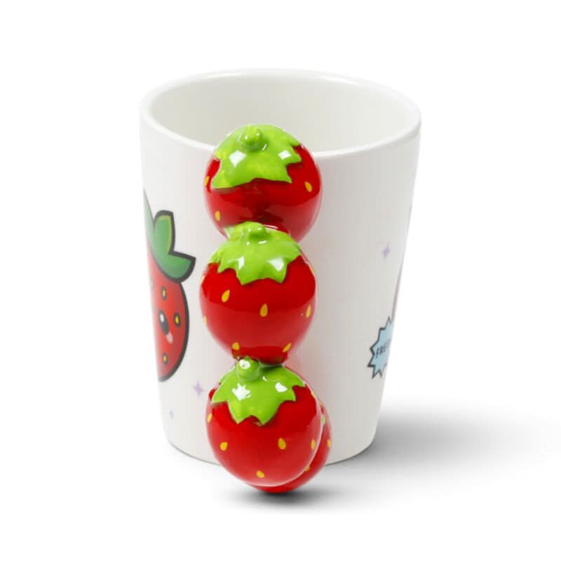 Foodiemals Strawberry Ceramic Shaped Handle Mug SMUG508
