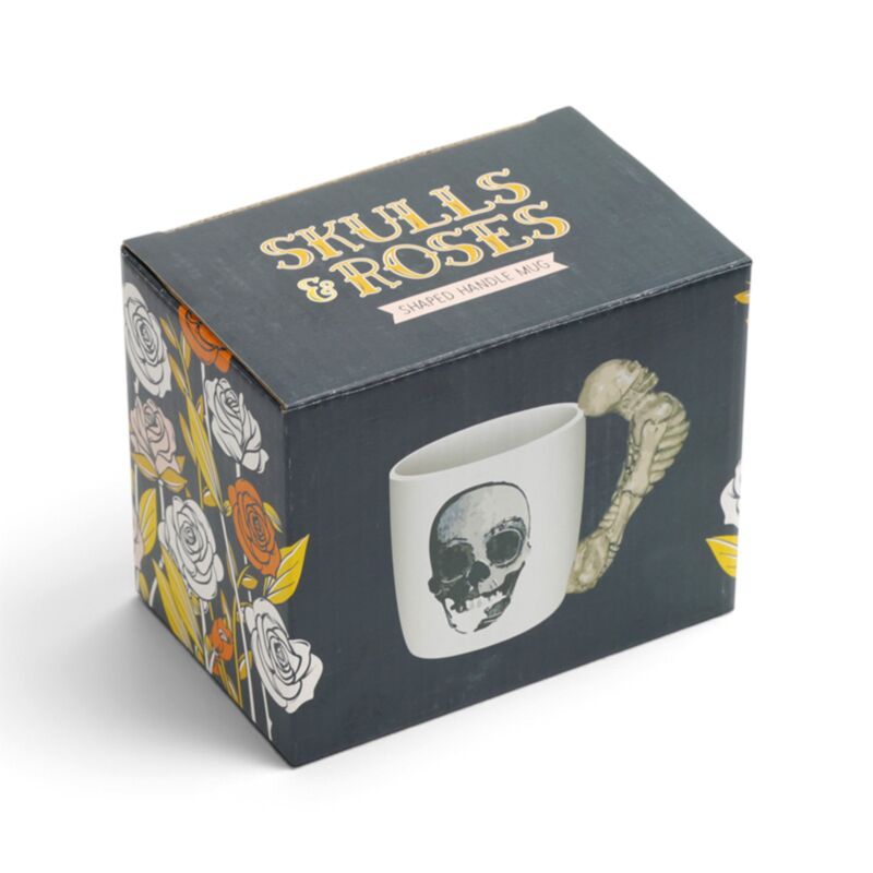 Skeleton Ceramic Shaped Handle Mug SMUG76