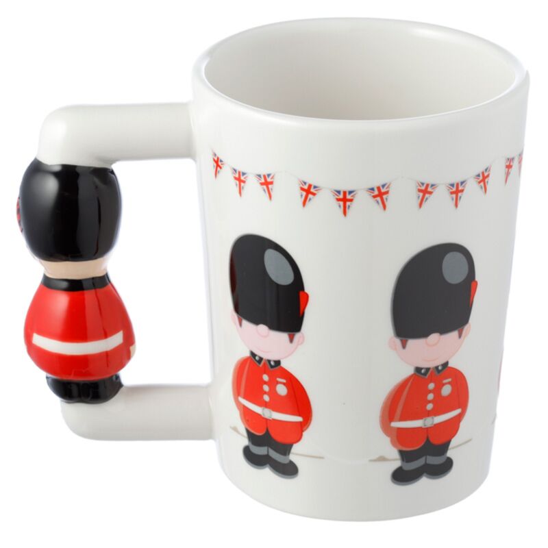 London Guardsman Figure Ceramic Shaped Handle Mug SMUG88