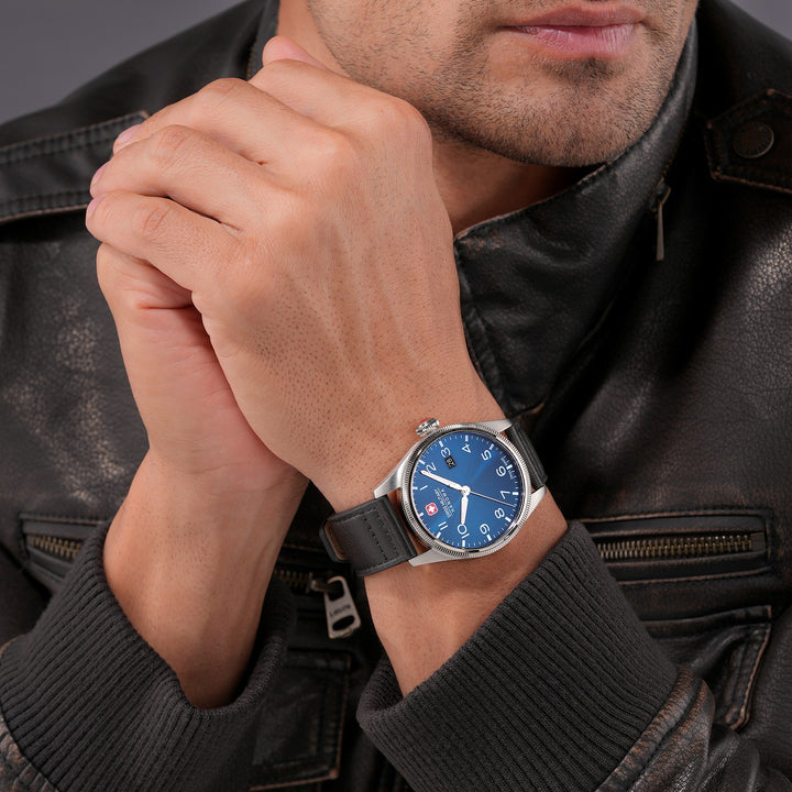 Swiss Military Thunderbolt Black Blue Watch SMWGB0000805