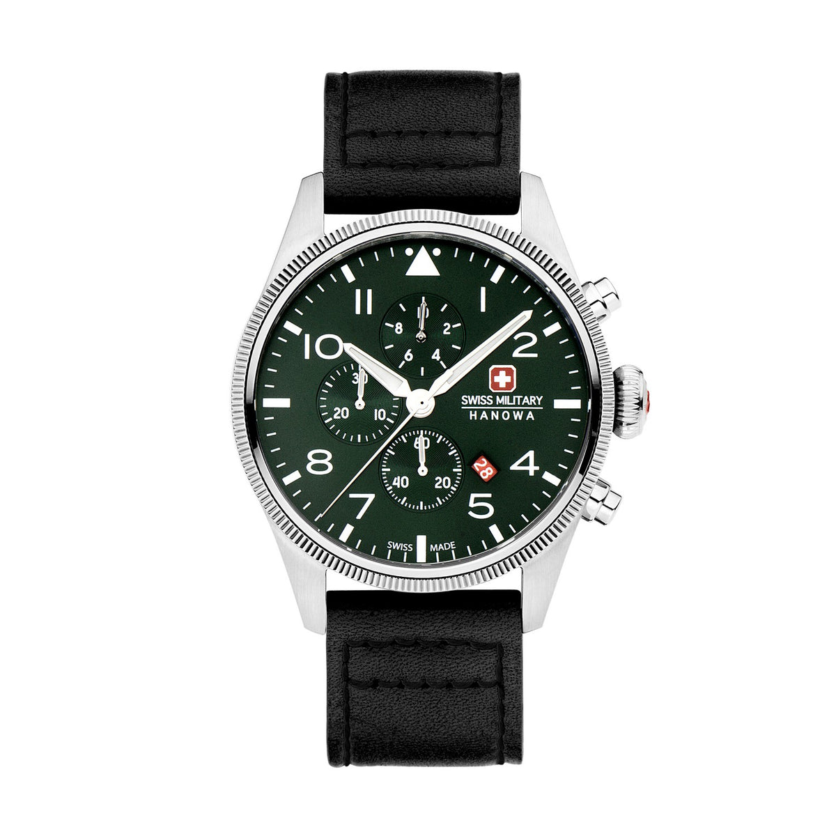 Swiss Military Thunderbolt Chrono Black Silver Watch SMWGC0000405