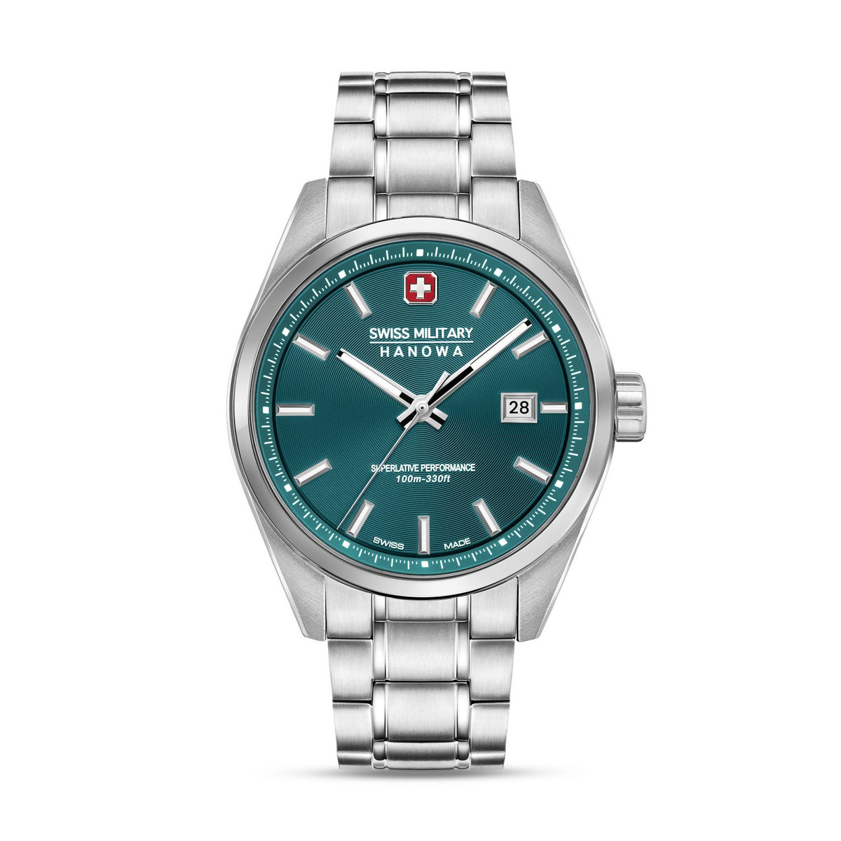 Swiss Military Pioneer Silver Green Watch SMWGH0004104