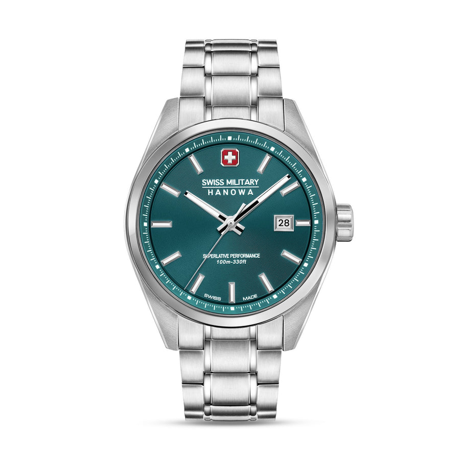 Swiss Military Pioneer Silver Green Watch SMWGH0004104