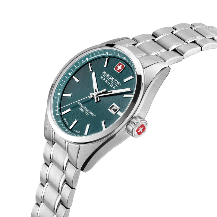 Swiss Military Pioneer Silver Green Watch SMWGH0004104