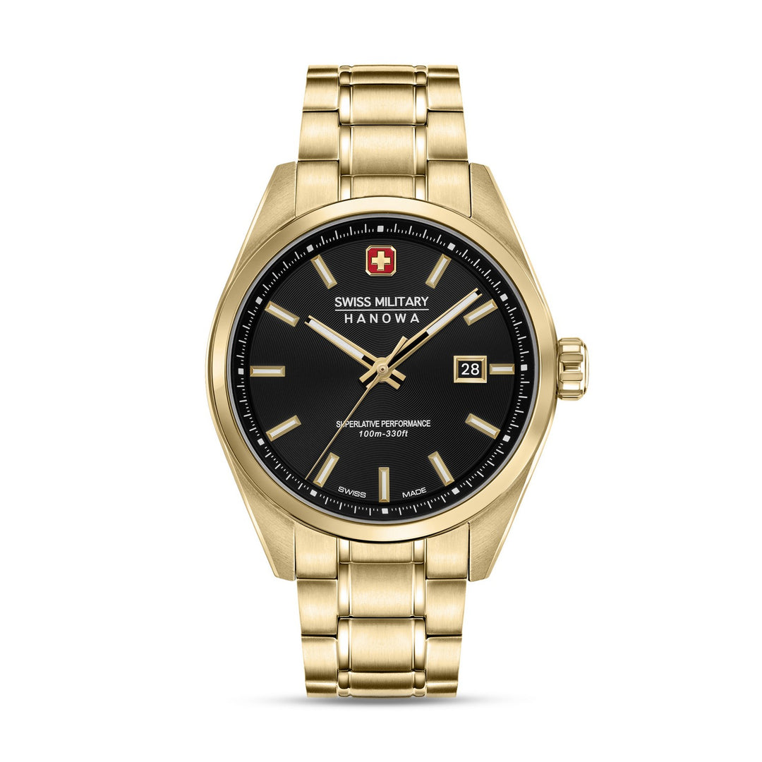 Swiss Military Pioneer Gold Black Watch SMWGH0004110