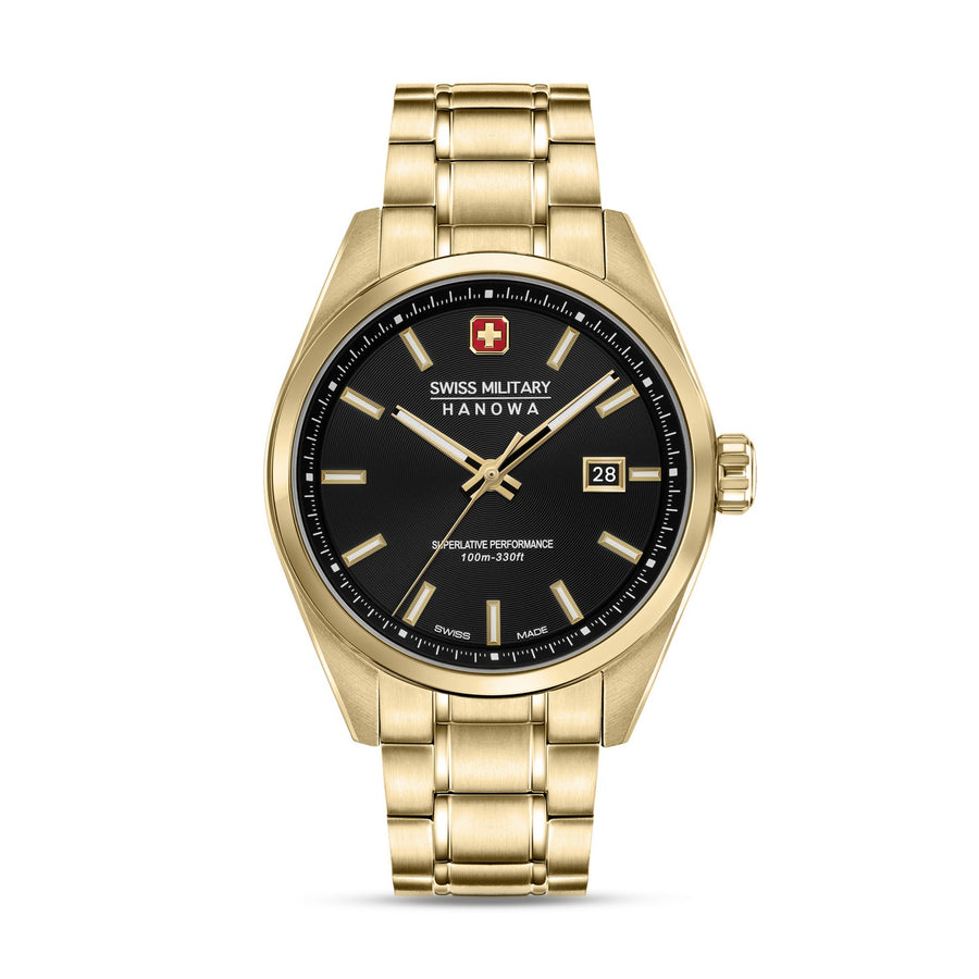 Swiss Military Pioneer Gold Black Watch SMWGH0004110