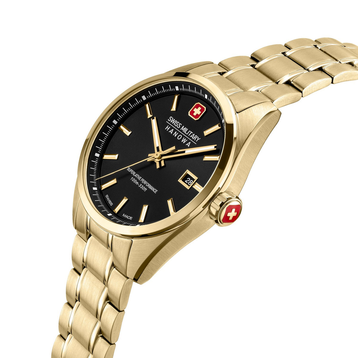 Swiss Military Pioneer Gold Black Watch SMWGH0004110