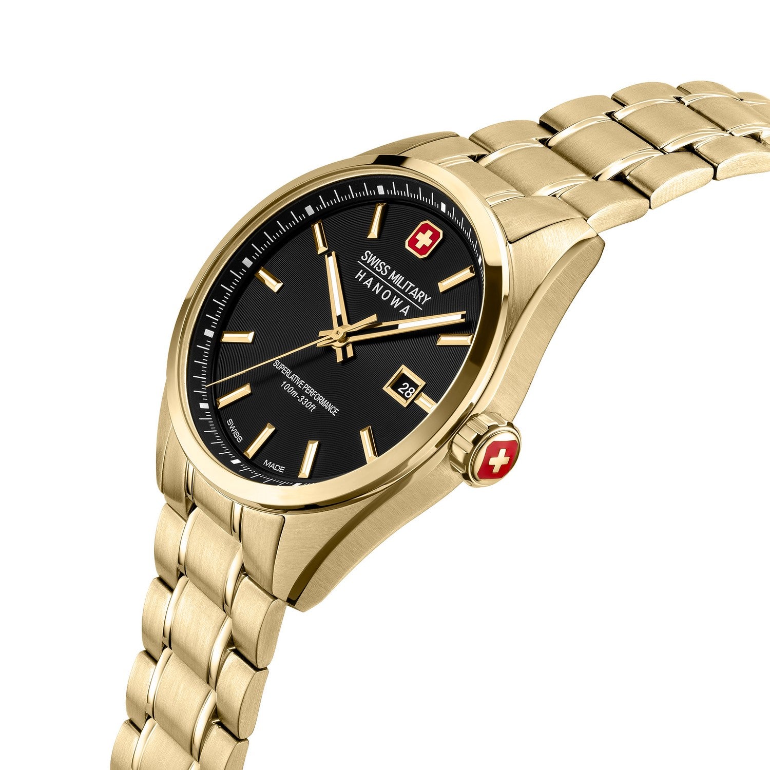 Swiss Military Pioneer Gold Black Watch SMWGH0004110
