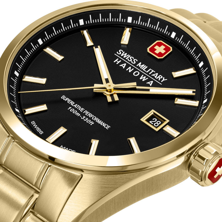 Swiss Military Pioneer Gold Black Watch SMWGH0004110