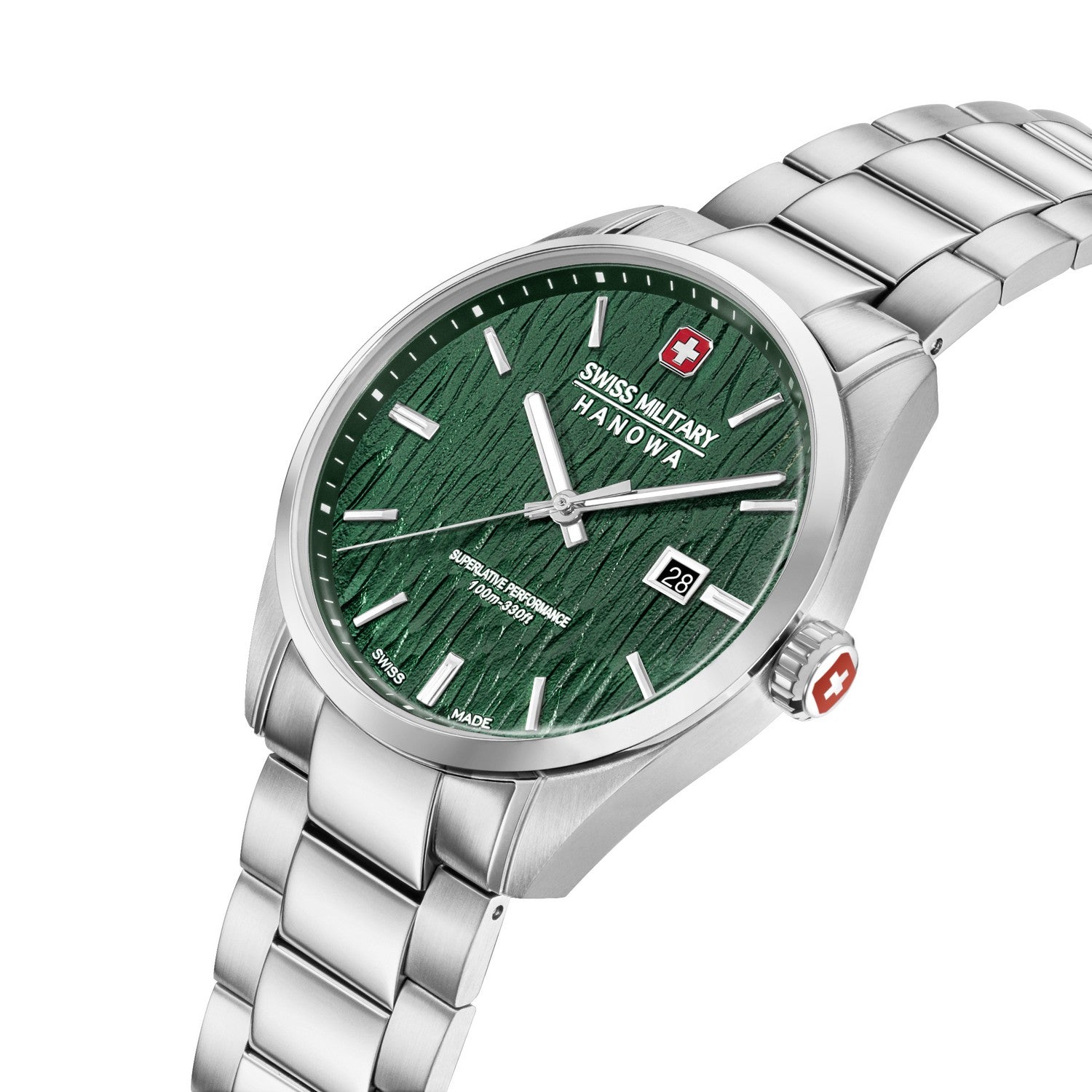 Swiss Military Silver Fir Silver Black Watch SMWGH0006101