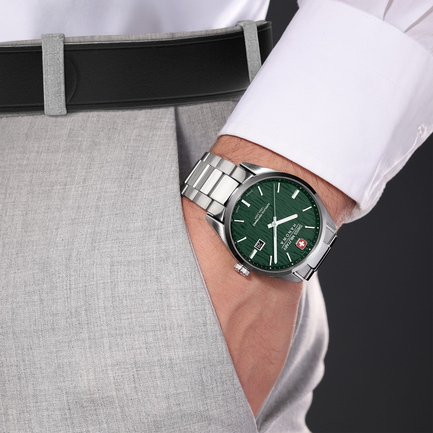 Swiss Military Silver Fir Silver Black Watch SMWGH0006101