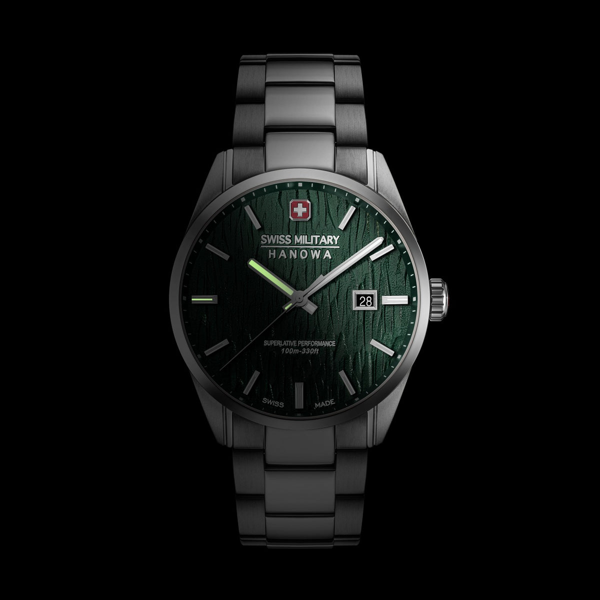 Swiss Military Silver Fir Silver Black Watch SMWGH0006101