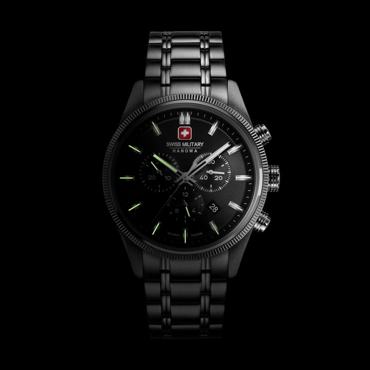 Swiss Military Hanowa Airman First Class 43 mm Black Dial Watch SMWGI0003102
