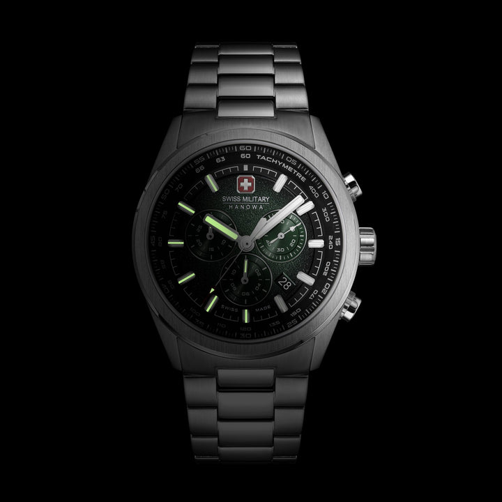Swiss Military Hanowa Navalus Pro Chrono 43 mm Green & Black Watch SMWGI0004206