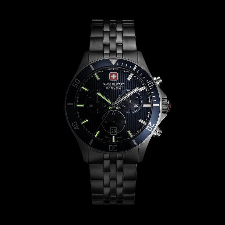 Swiss Military Hanowa Flagship Heritage Chrono 42 mm Blue Watch SMWGI0007603