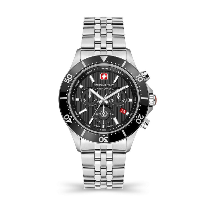 Swiss Military Flagship X Chrono Silver Black Watch SMWGI2100701