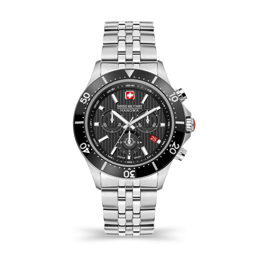 Swiss Military Flagship X Chrono Silver Black Watch SMWGI2100701