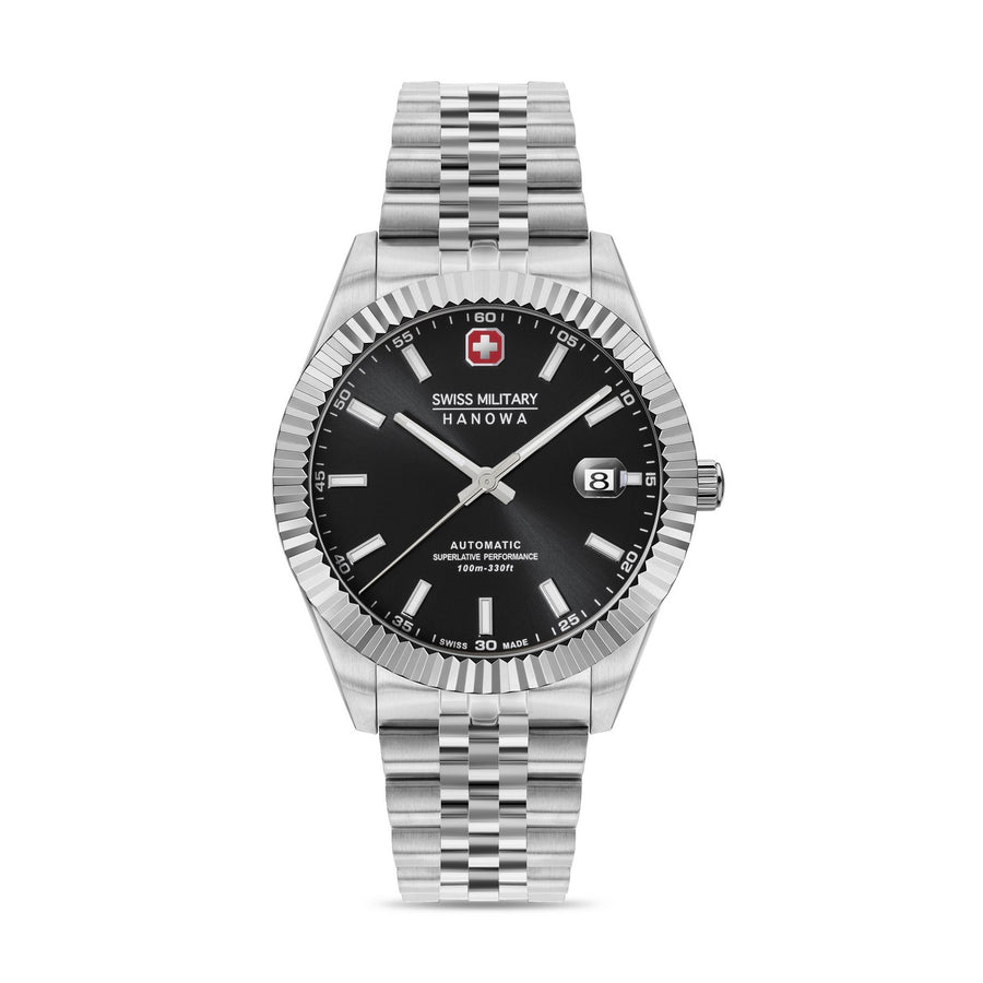 Swiss Military Diligenter Silver Black Watch SMWGL0002101