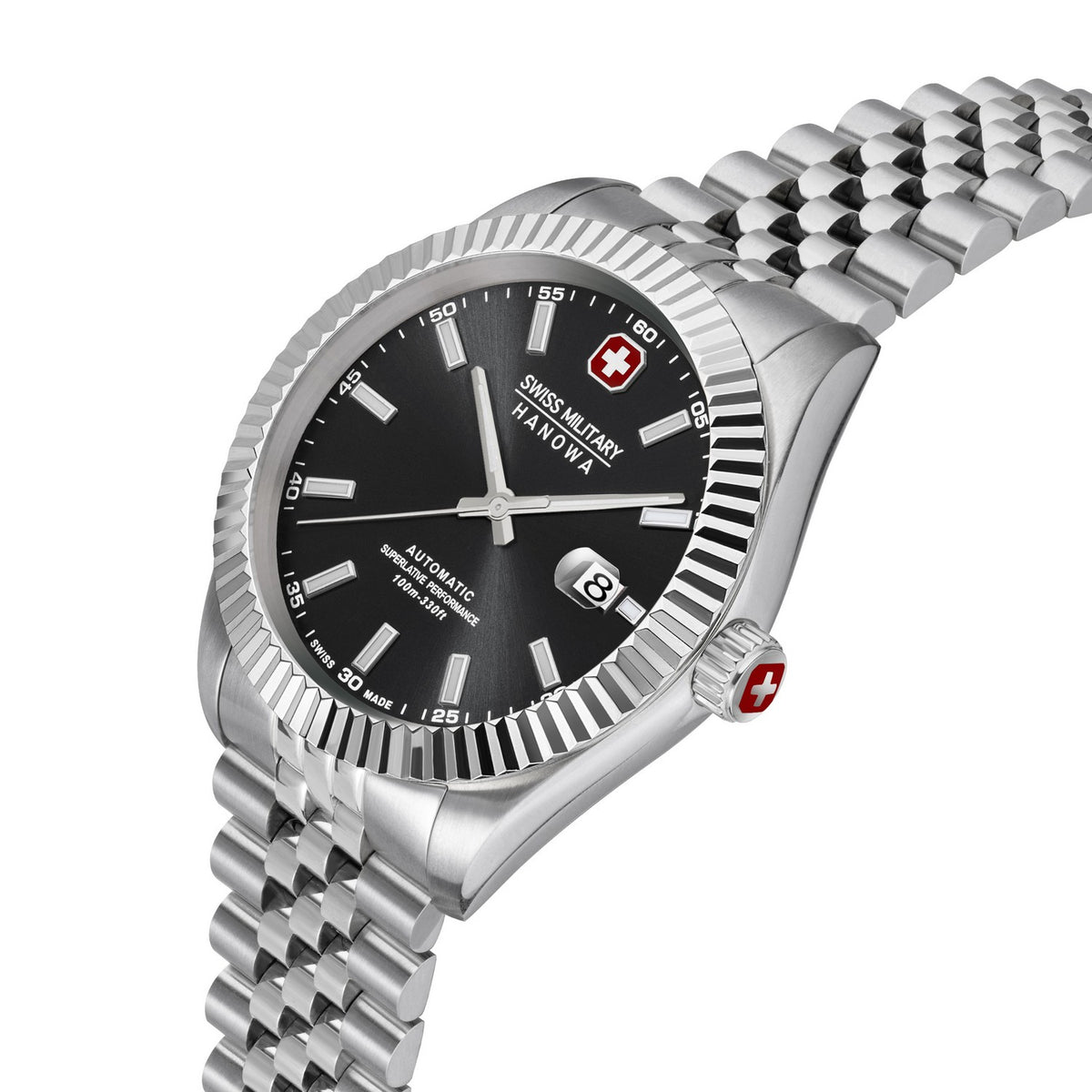 Swiss Military Diligenter Silver Black Watch SMWGL0002101