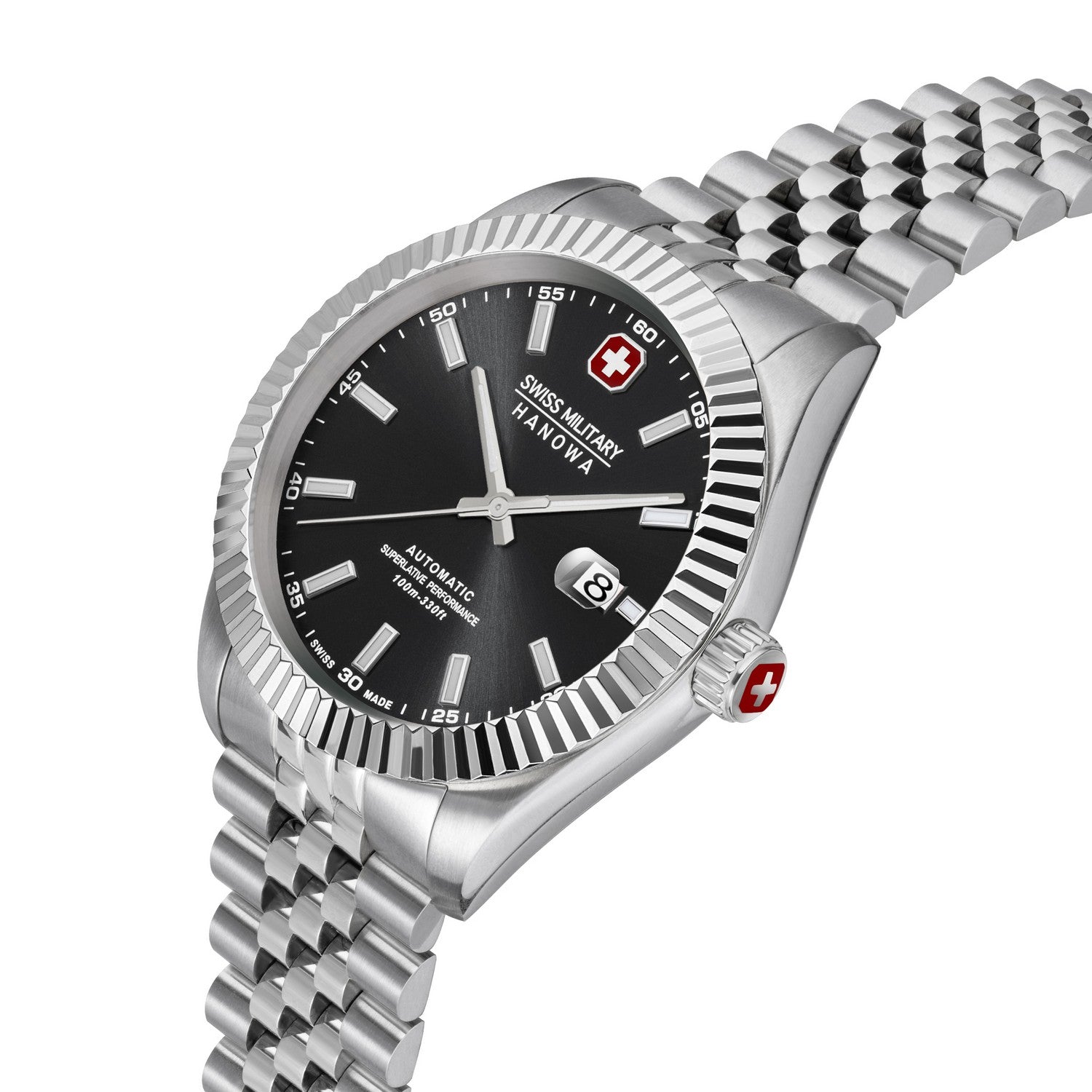 Swiss Military Diligenter Silver Black Watch SMWGL0002101