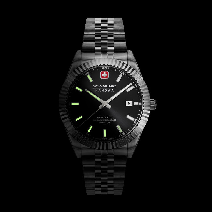 Swiss Military Diligenter Silver Black Watch SMWGL0002101