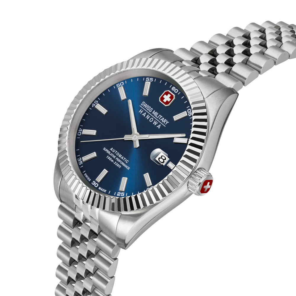 Swiss Military Diligenter Silver Blue Watch SMWGL0002102