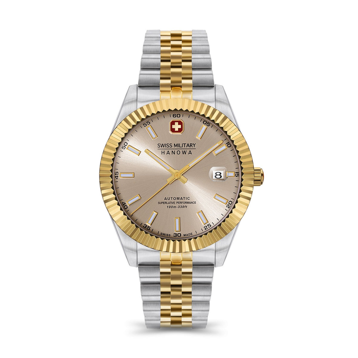 Swiss Military Diligenter Silver Gold Watch SMWGL0002160