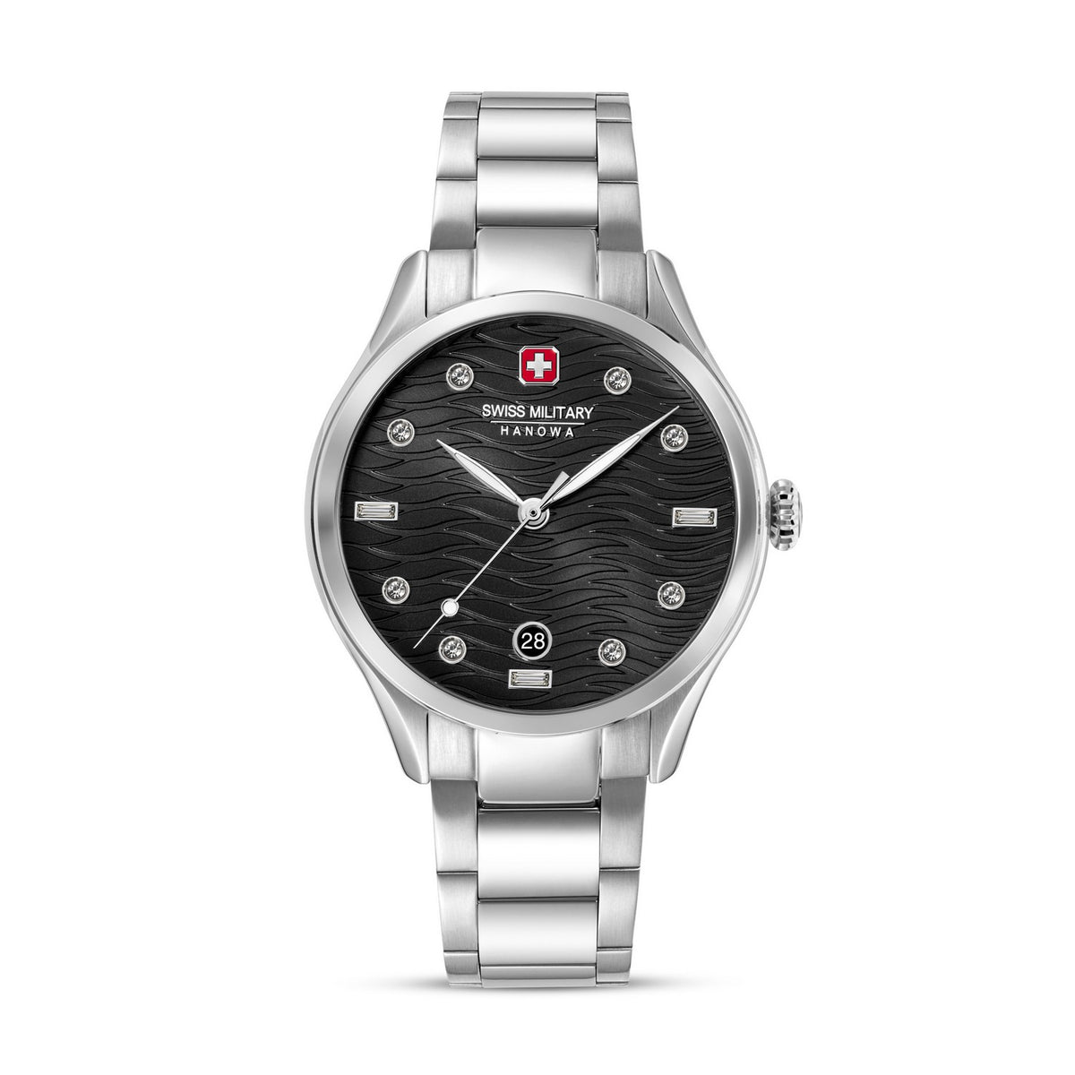 Swiss Military Manta Lady Silver Black Watch SMWLH0005303