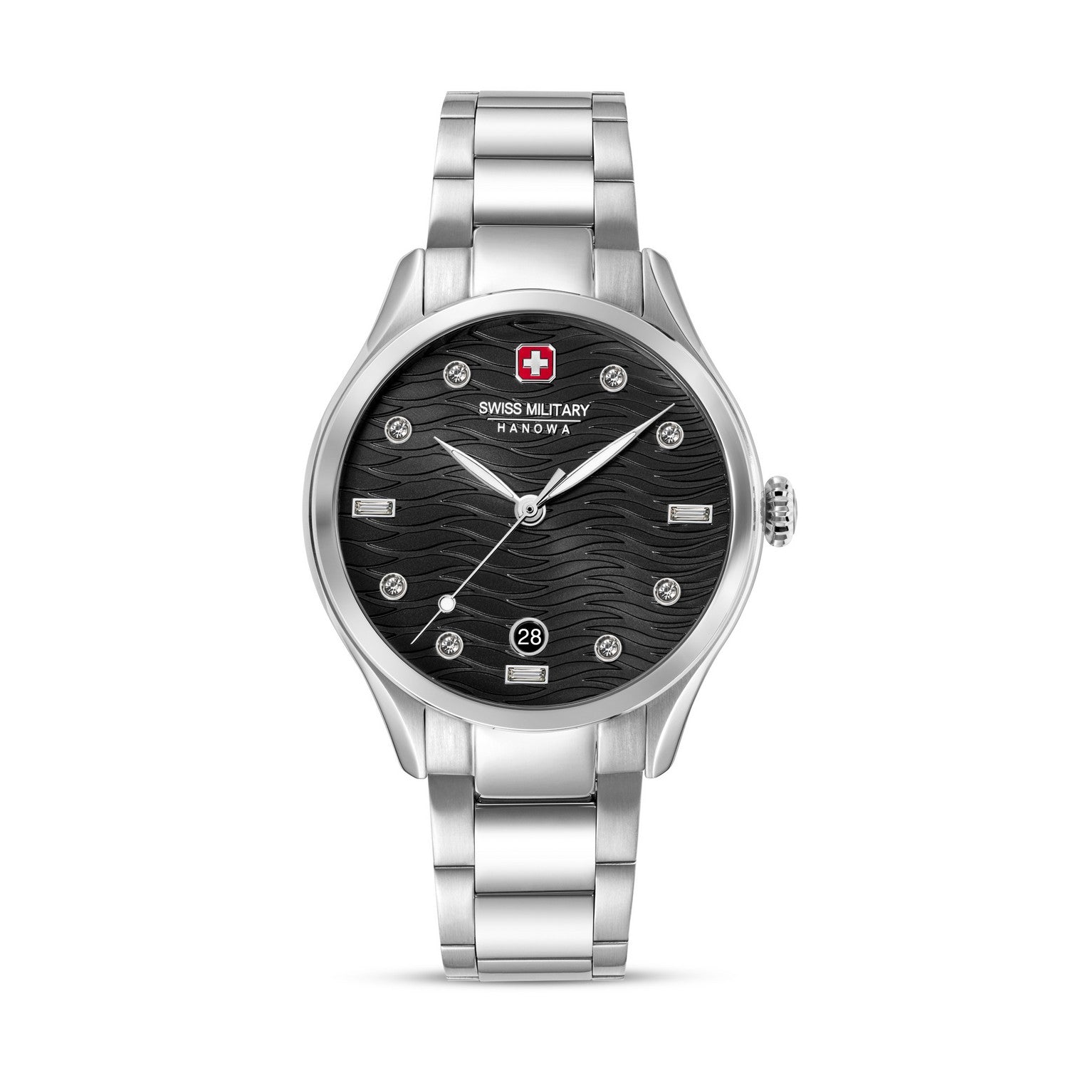 Swiss Military Manta Lady Silver Black Watch SMWLH0005303