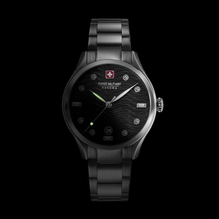 Swiss Military Manta Lady Silver Black Watch SMWLH0005303