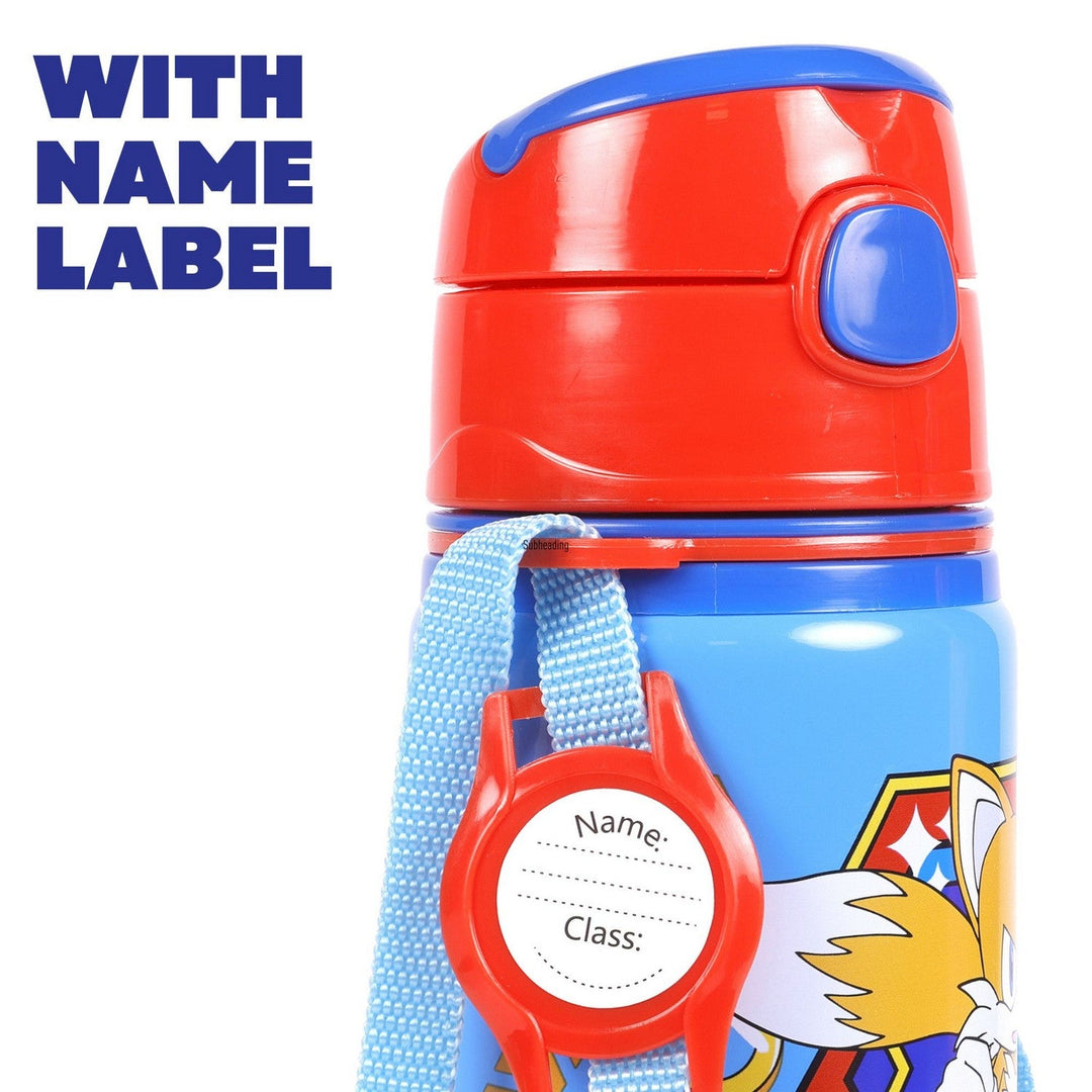 Kids Film And Cartoon Sonic Aluminum Leak Proof Water Bottle 600Ml SN7142MC