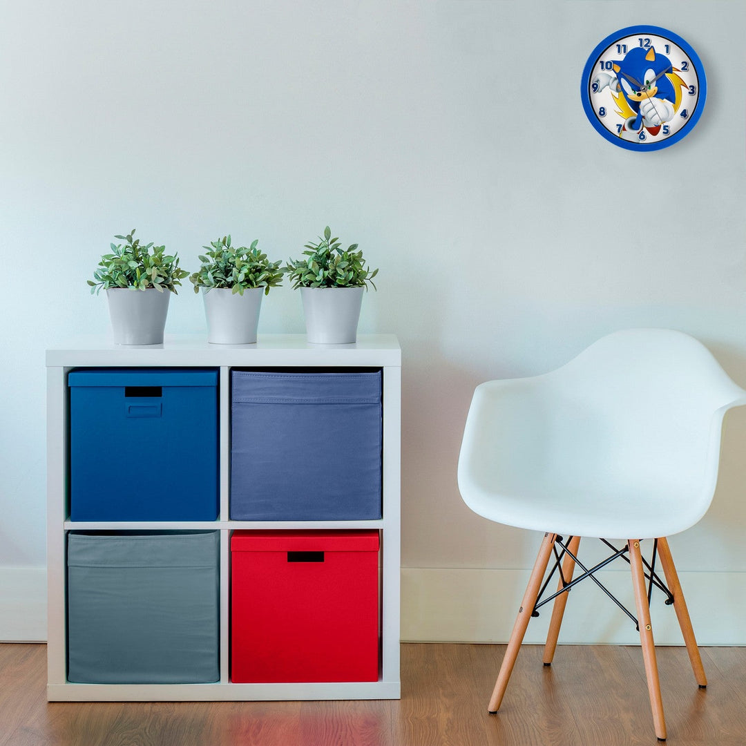 Kids Film And Cartoon Sega Sonic The Hedgehog Wall Clock Blue SNC3002