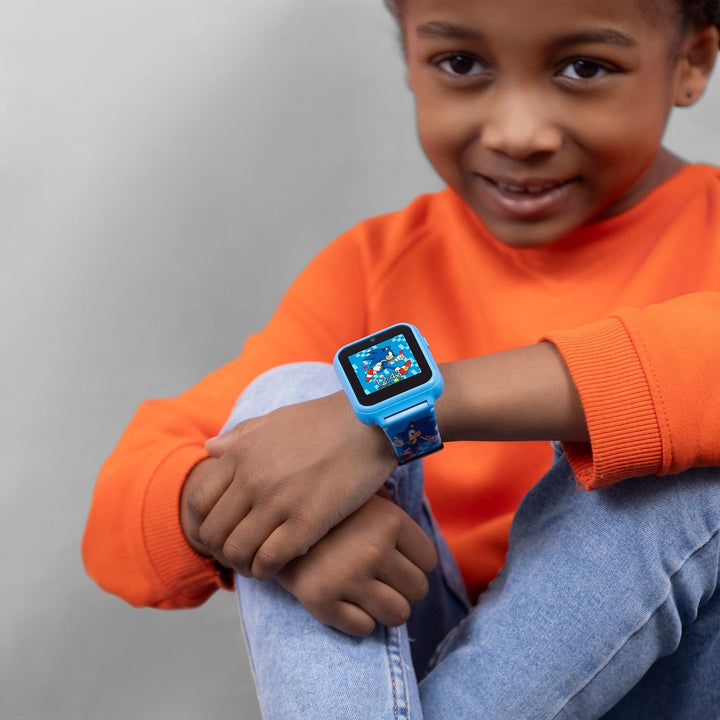 Kids Film And Cartoon Sonic The Hedgehog Printed Strap Interactive Turquoise Watch SNC4055ARG