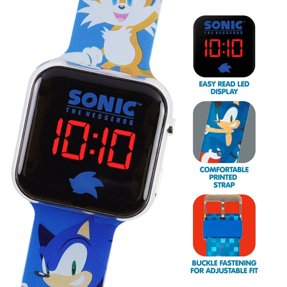 Kids Film Cartoon Sonic Led Watch SNC4198M