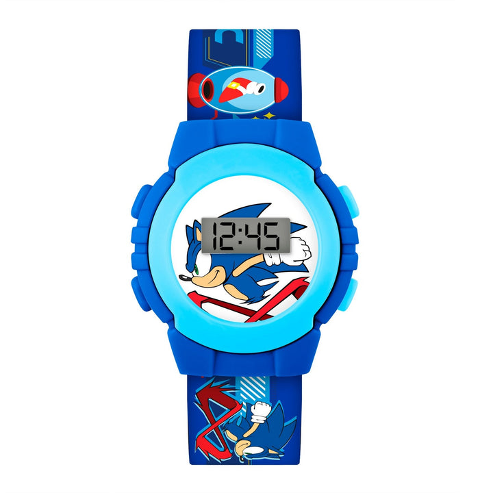 Kids Film And Cartoon Sonic The Hedgehog Printed Digital Blue Watch SNC4316