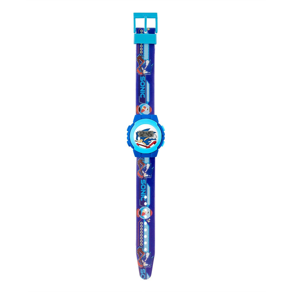 Kids Film Cartoon Sonic The Hedgehog Printed Digital Blue Watch SNC4316