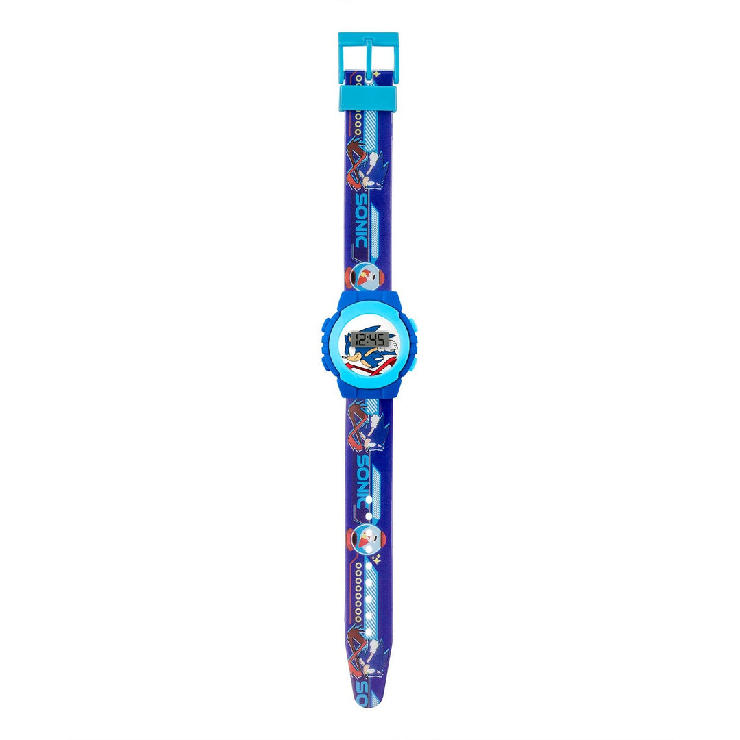 Kids Film And Cartoon Sonic The Hedgehog Printed Digital Blue Watch SNC4316
