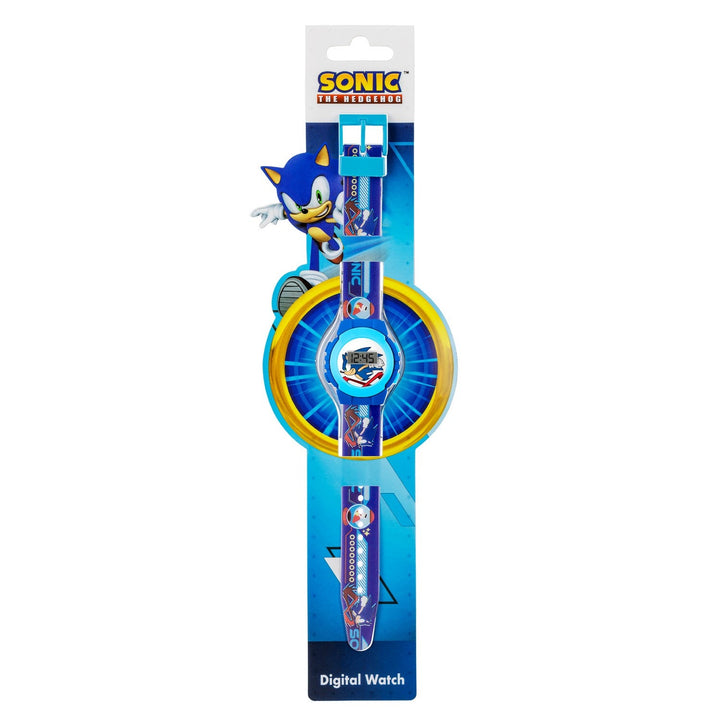Kids Film And Cartoon Sonic The Hedgehog Printed Digital Blue Watch SNC4316