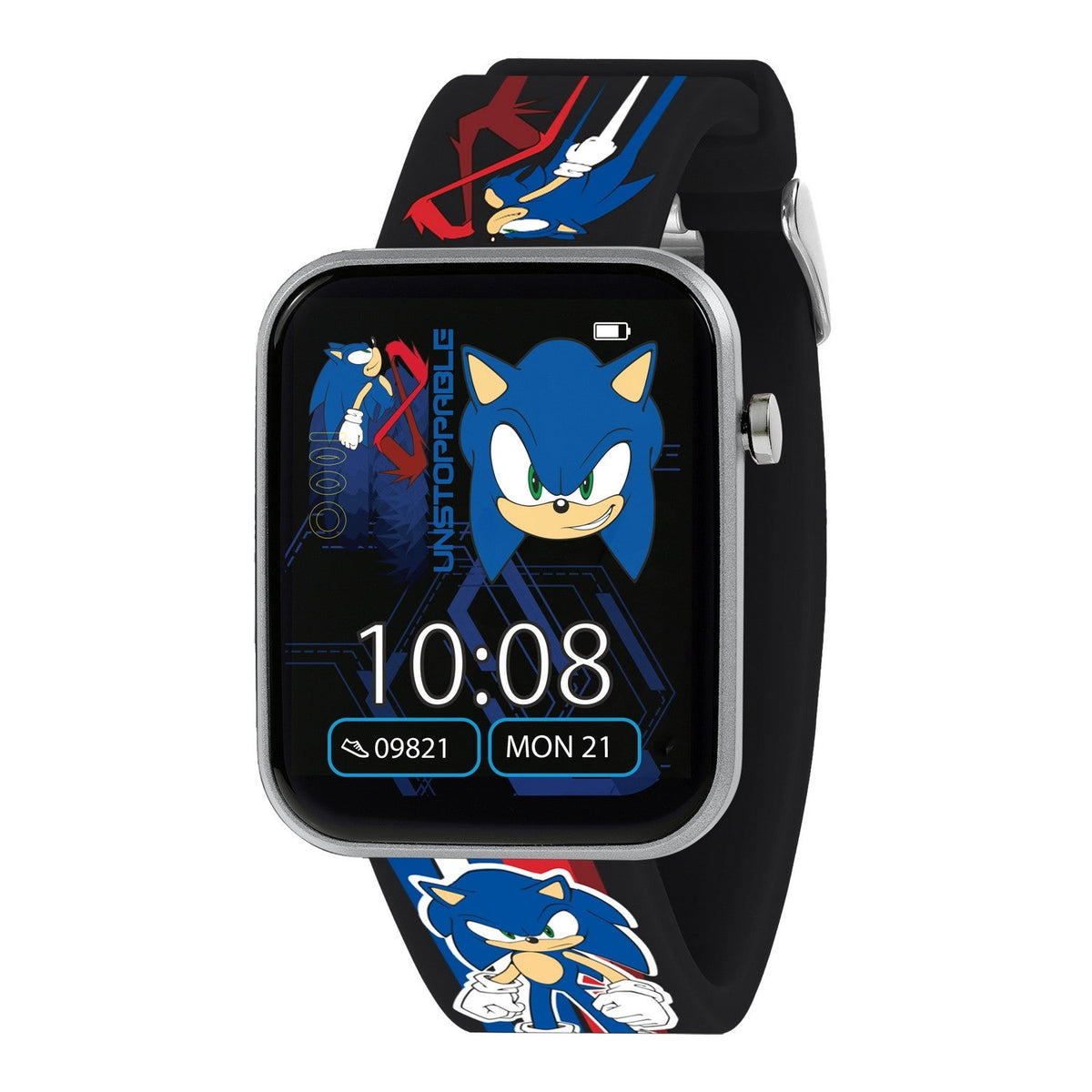 Kids Film And Cartoon Sonic Printed Strap Smart Blue Watch SNC4488M