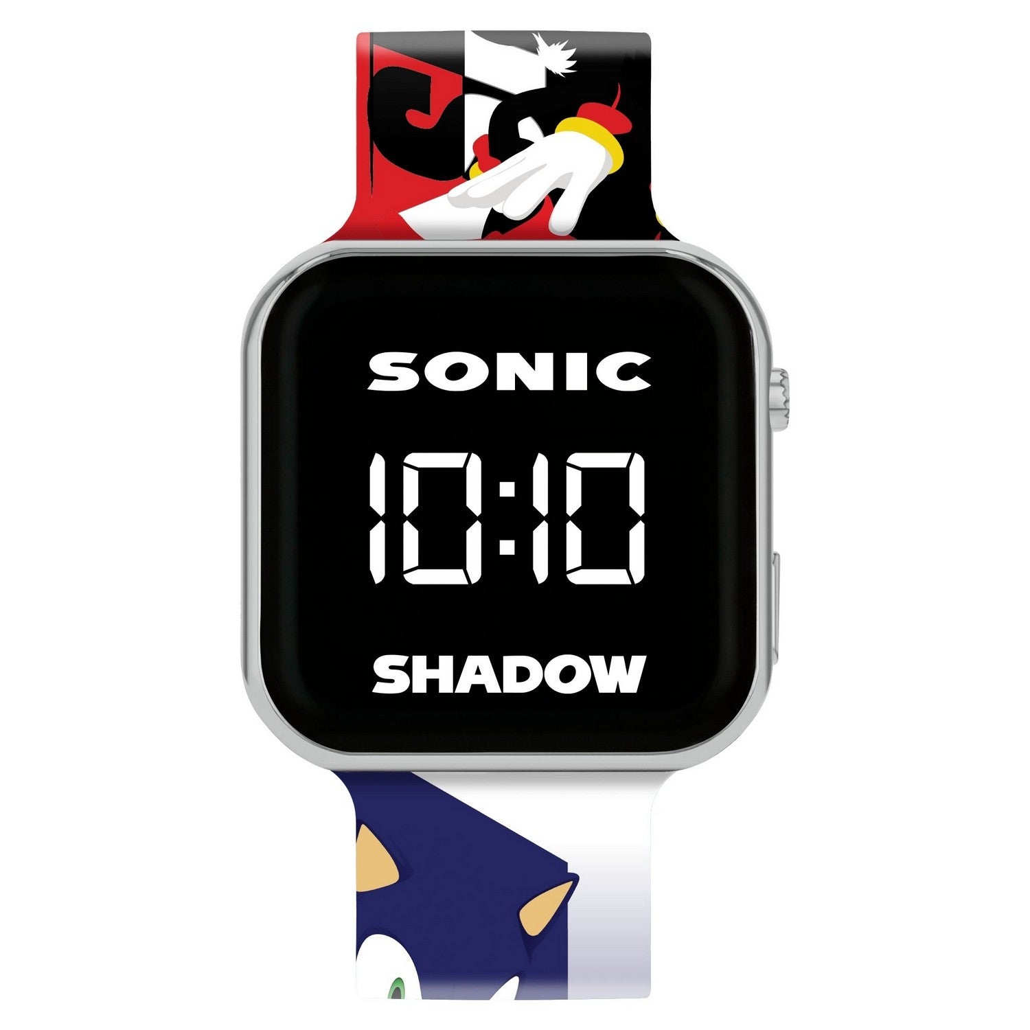 Kids Film Cartoon Sonic & Shadow Printed Led Watch SNC4500M
