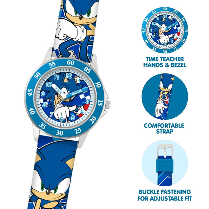 Kids Film And Cartoon Sonic Time Teacher Turquoise Watch SNC9057M